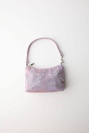 Bershka Parlak taşlı yıldızlı denim çanta     فروشگاه کمد 👟